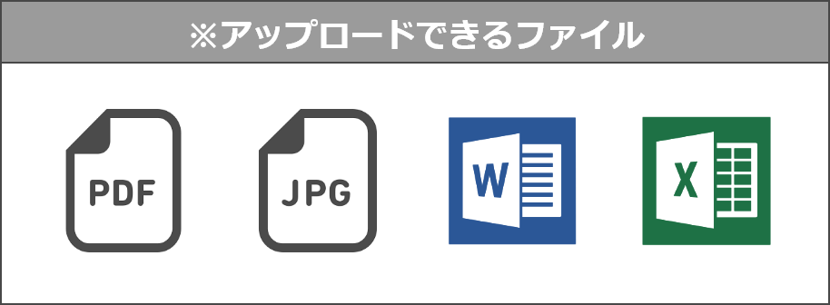 アップロードできるファイルの種類