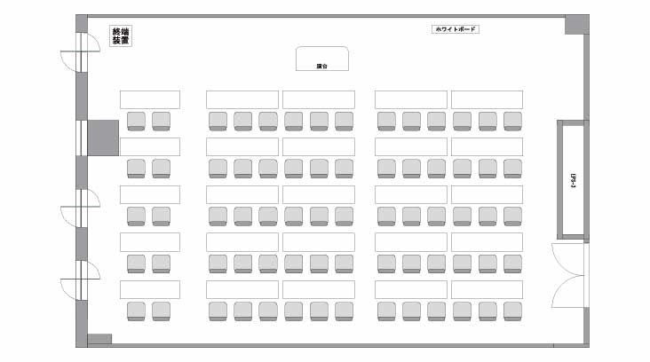 カーニープレイス4F 会議室 レイアウト例