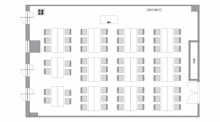 カーニープレイス4F 会議室 レイアウト例