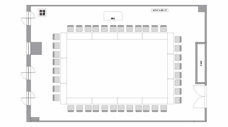 カーニープレイス4F 会議室 レイアウト例