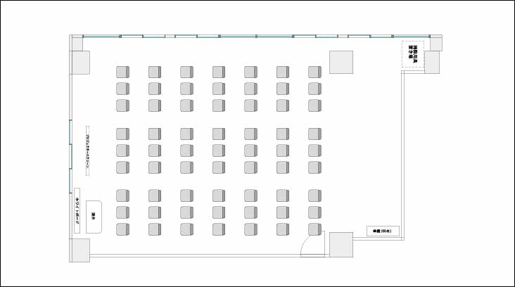 大雅ビル5F 第1貸会議室 レイアウト例