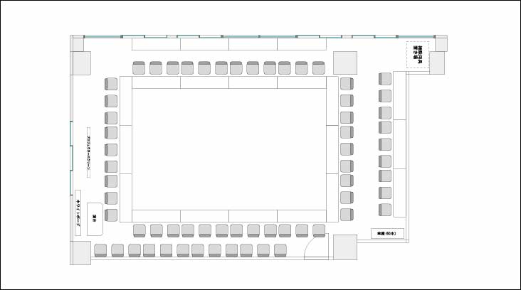 大雅ビル5F 第1貸会議室 レイアウト例