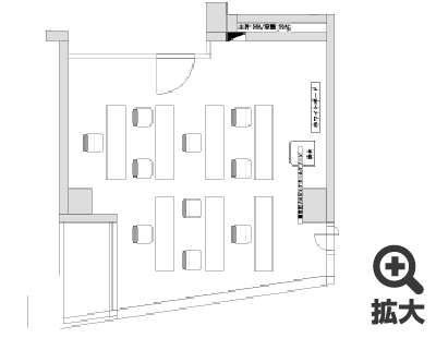 スクール形式 ※感染症対策のレイアウト例