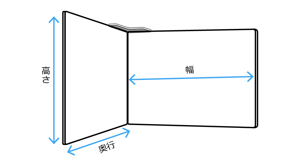 アクリル板 デスク間仕切り型 L字タイプ