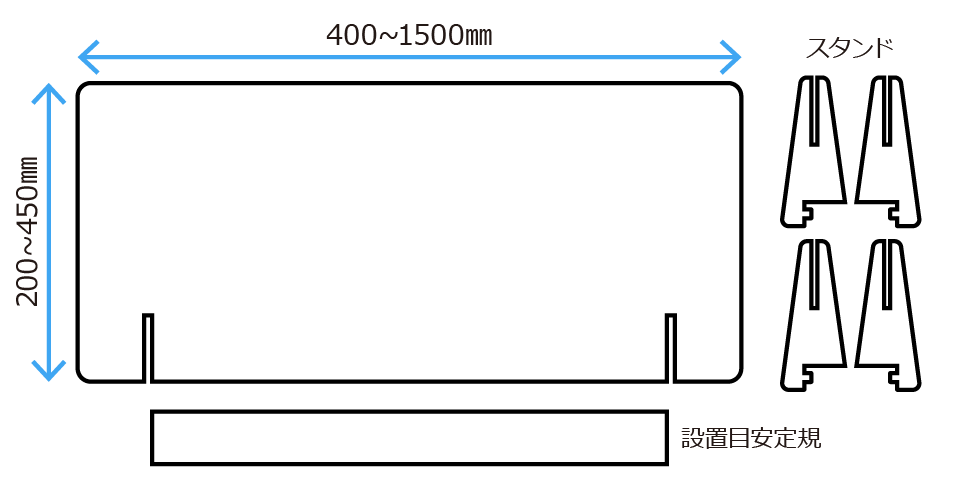 パーテーションONパーテーション 挟み込みタイプ