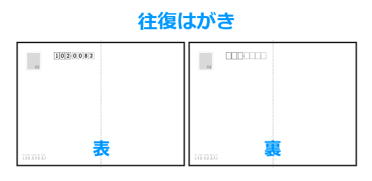 往復はがきテンプレート