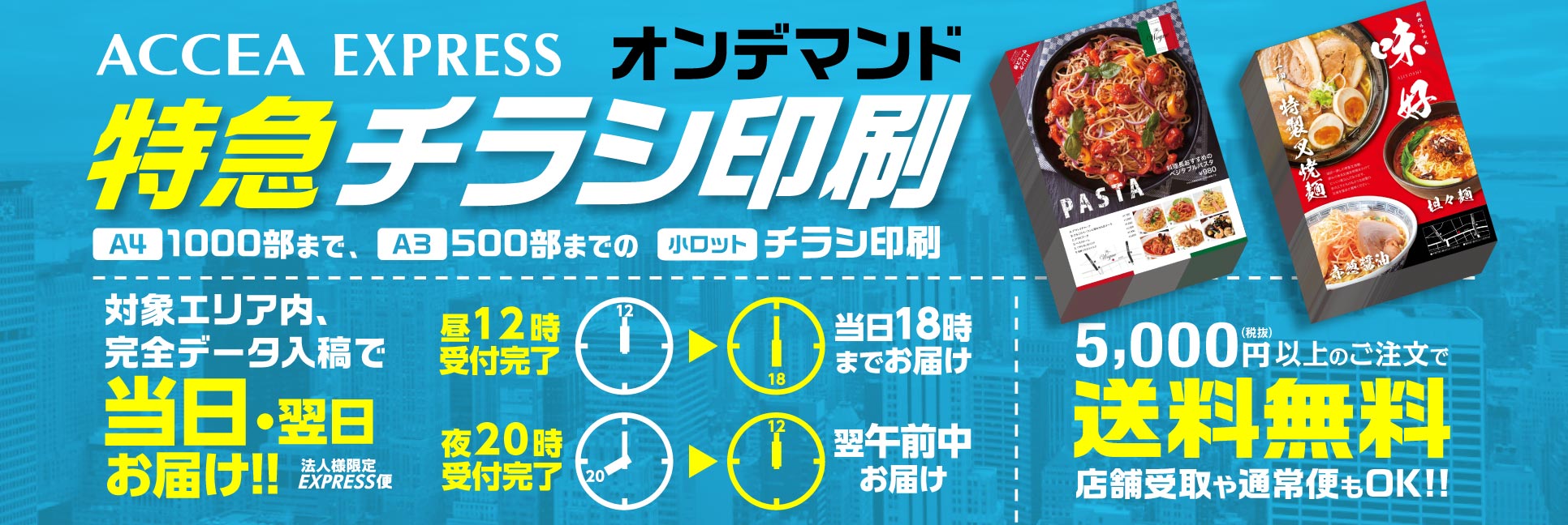アクセア エクスプレス 特急チラシ印刷
