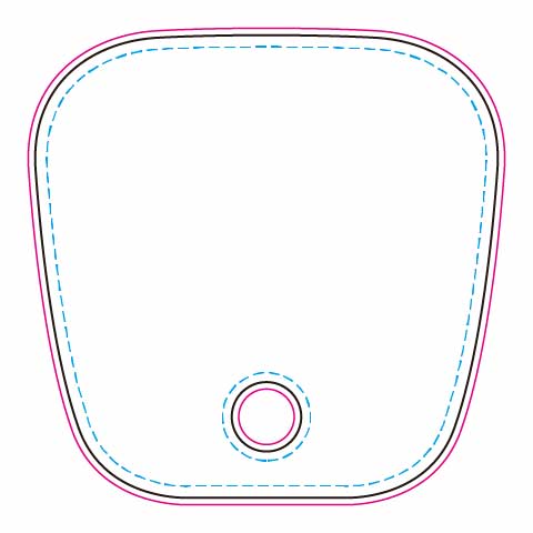 紙うちわ印刷四角形 テンプレート